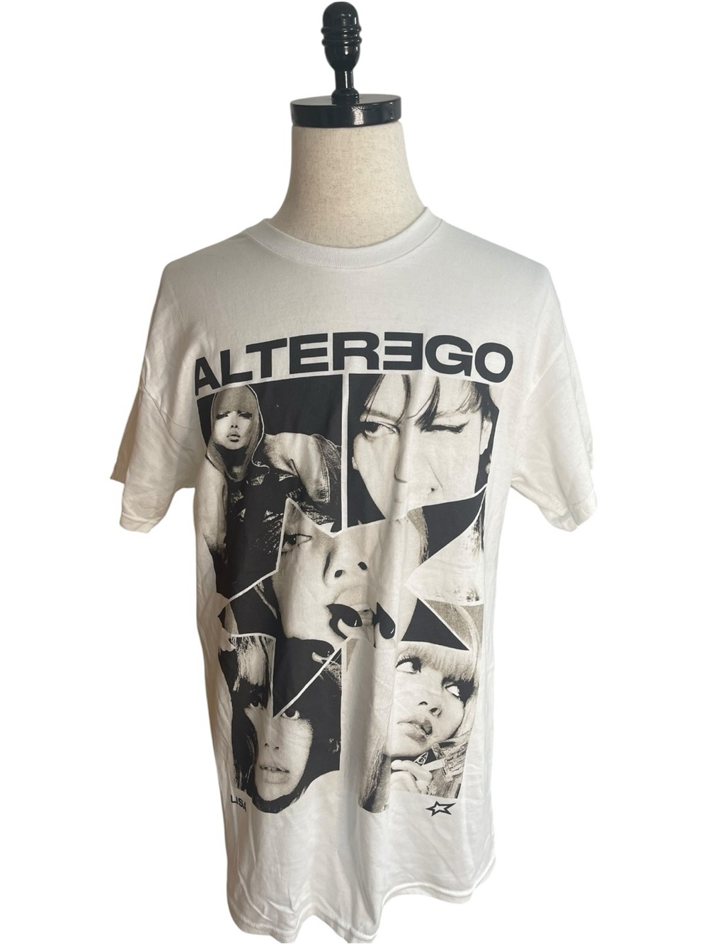 LISA Alter Ego Star Collage T-Shirt White Black